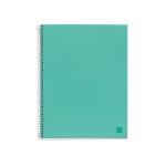 Libreta Miquelrius A4 120 pág verde laguna cuadriculada