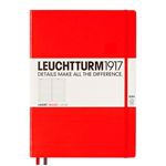 Libreta A4+ Leuchtturm 1917 Master Slim tapa dura rayada rojo
