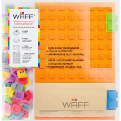 Combo L Naranja Libreta Waff + Letras precio