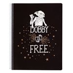 Cuaderno A4 Harry Potter Dobby microperforado cuadriculado 5x5 mm con tapa de polipropileno