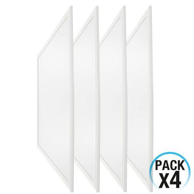 Pack 4 Paneles LED Ultraslim Cuadrados 48W 4000lm 600x600mm 4000K 7hSevenOn