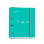 Carpeta Bloc 4 anillas Miquelrius A4 Cuadriculado Turquesa
