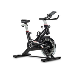 Bicicleta Spinning Moma Bikes Volante de Inercia de 24kg, Pantalla LCD, pulsómetro de cuádruple sensor integrado en manillar , Sillin ergonomico. Negro características