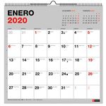 Calendario 2020 de pared Miquelrius 30x30 gris