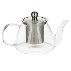 Tetera Infusiones De Cristal 500 ml. Con Filtro Infusor De Acero Inox precio