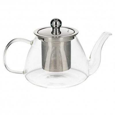 Tetera Infusiones De Cristal 500 ml. Con Filtro Infusor De Acero Inox