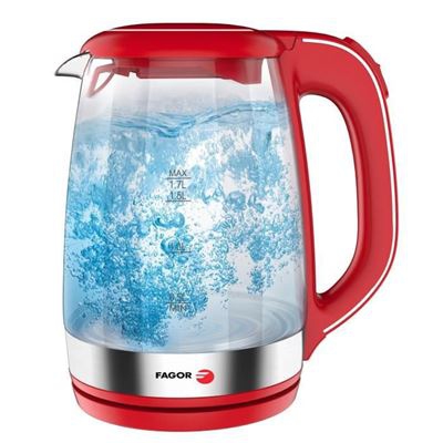 Hervidor eléctrico de vidrio Fagor FG121 - Rojo