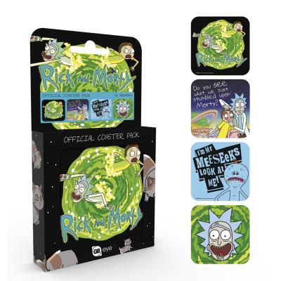 Pack de 4 posavasos Rick y Morty Mix