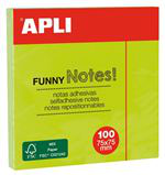 Notas adhesivas 75x75 verde brillo en oferta