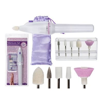 Set de Manicura y Pedicura, Pulidora de Uñas con 5 Accesorios