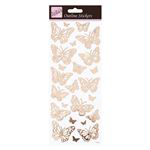 Hojas de stickers Scarp mariposas en bronce características