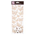 Hojas de stickers Scarp mariposas en bronce