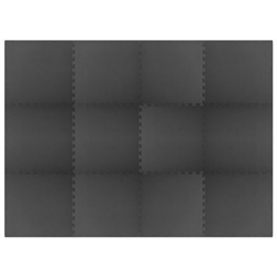 Esterilla de suelo 12 piezas vidaXL negro 4,32 ? EVA características