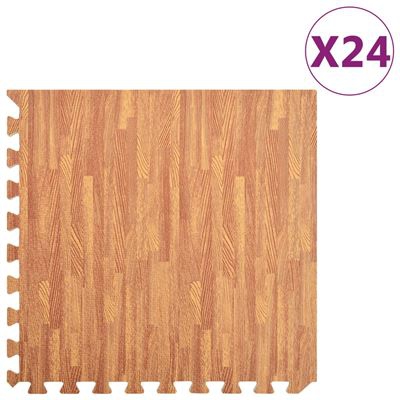 Esterilla de suelo 24 piezas vidaXL color madera 8,64 ? EVA