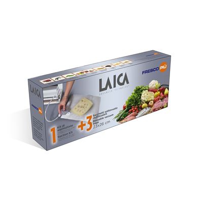 Kit succión vacío Laica + 3 bolsas reutilizables