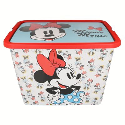 Caja de ordenación de plástico Minnie Mouse 23 litros Blanco