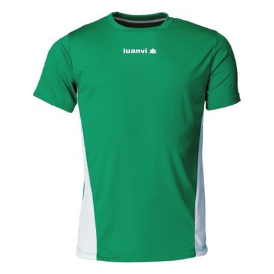 Camiseta de Manga Corta Luanvi Race Blanco/Verde Talla: 3XS