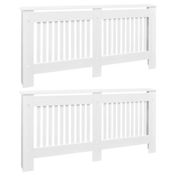 Cubiertas para radiador 2 unidades vidaXL MDF blanco 172 cm precio