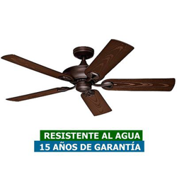 Ventilador de techo para exterior IPX3 Hunter 50555 MARIBEL nogal/ nuevo bronce características