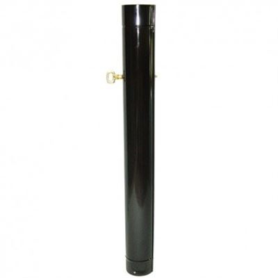 Tubo Estufa Negro Vitrificado de 100 mm. Con Llave de 1 m.