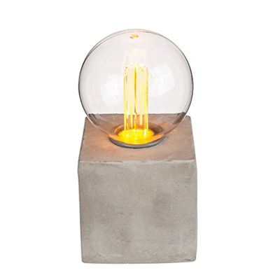 Lampara Led Retro, Bombilla Filamento con Base de Piedra 9 x 9 x 17 cm