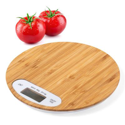 Báscula de Cocina Bambú Diseño Eco, Soporta Hasta 5kg, Función Autoapagado, LCD características