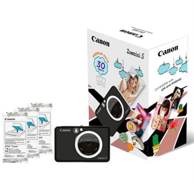 Cámara instantánea Canon Zoemini S Negro + 30 hojas