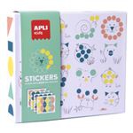 Juegos de gomets Apli animales stickers geométricos