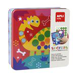 Juegos de gomets Apli game dino stickers características