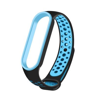 Pulsera Blutech recambio Xiaomi Mi Band 5 TPU Agujeros Negro y Azul