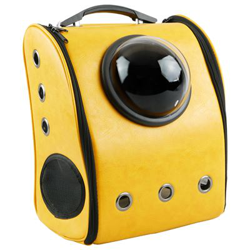 Mochila para transporte de mascotas gato y perro CityBAG, amarillo características