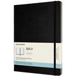 Agenda Moleskine 2020/2021 mes visto XL tapa dura negro