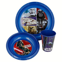 Set de menaje de plástico Star Wars Azul en oferta