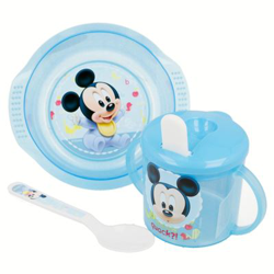 Set de menaje de plástico Disney Baby Mickey Mouse Azul precio