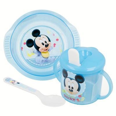 Set de menaje de plástico Disney Baby Mickey Mouse Azul