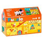 Puzzle Apli 24 piezas de cartón La granja