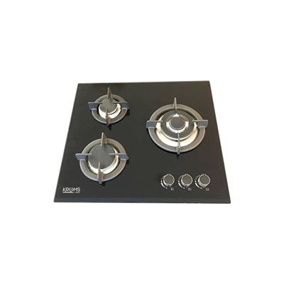 Placa Kroms KPCG-3F-CR Negro 60CM 3 Quemadores