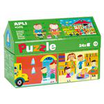 Puzzle Apli 24 piezas de cartón El Cole en oferta