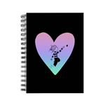 Libreta Busquets A5 La Volátil pautado corazón negro en oferta