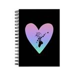 Libreta Busquets A5 La Volátil pautado corazón negro