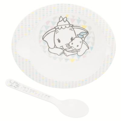 Set de menaje de plástico Disney Baby Dumbo Blanco en oferta