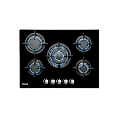 Placa Nibels TGC 5F BK 5 Quemadores Gas Natural 70CM