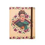 Cuaderno Erik tapa dura A5 Premium Spine Wire-O Frida Kahlo con gafas beige