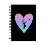 Libreta Busquets A6 La Volátil pautado corazón negro características