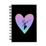Libreta Busquets A6 La Volátil pautado corazón negro