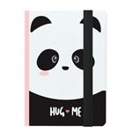 Cuaderno pequeño Legami rayas tapa dura Panda rosa