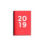 Agenda 2019 Octagon Design A6 Mes vista Rojo características