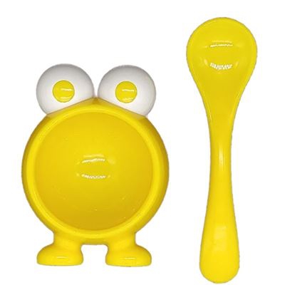 Huevera con cuchara Joie, Mirón amarillo