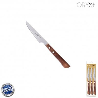 Cuchillo Montana Chuletero Hoja Acero Inoxidable 9 cm. Mango Madera (