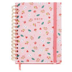 Agenda anual Diy Miquelrius 2019 Plus Semana Vista Sakura Rosa en oferta